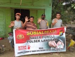 Polsek Langgam Gencar Sosialisasikan Saber Pungli