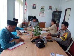 Bhabinkamtibmas Polsek Bunut Hadiri Konsolidasi Pembentukan  Panitia HUT RI ke 77 di Kecamatan