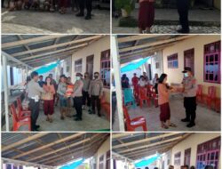 Polsek Beo bagi Sembako Di Panti Asuhan Gloria Matahit sembako Dalam Rangka Peduli Pasca Kenaikan BBM