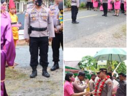 Kunjungan Kerja Kapolres Kepulauan Talaud Bersama Ibu Ketua Bhayangkari Cabang Talaud di Polsek Melonguane