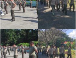 Jaga Kebugaran Anggota Kodim 1312/ Talaud Olah Raga Bersama