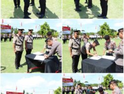 Upacara Serah Terima Jabatan Kapolsek Rainis Dan Kapolsek Gemeh Di Lingkungan Mapolres Talaud