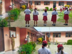 Tanamkan Cinta Tanah Air Babinsa Jadi Pembina Upacara di Sekolah