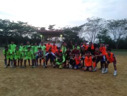 Pertandingan Uji coba Antar Kesebelasan Tim Wartawan HPN Group B VS Kesebelasan Puma FC Desa Makmur