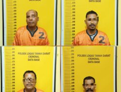 Polsek LTD Amankan 4 Pelaku Pencurian Di Areal PT.RAPP Desa Rambahan Kecamatan Logas Tanah Darat Kuansing