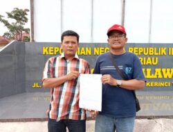 Janseri Melaporkan Ke Polres Pelalawan Atas Dugaan Penyerobotan lahan Yang Dimiliki nya.
