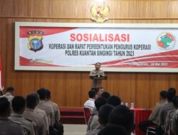 Kapolres Kuansing Pimpin Langsung Sosialisasi Koperasi dan Rapat Pembentukan Pengurus Koperasi Polres Kuansing