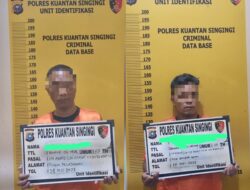 Ungkap Kasus Penyalahgunaan Narkoba Jenis Sabu, Tim Mata Elang Satresnarkoba Polres Kuansing Ringkus 2 Orang Pelaku