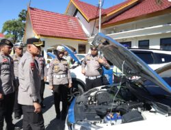 POLRES Pelalawan Adakan Pengecekkan Kelengkapan Kendaraan Dinas