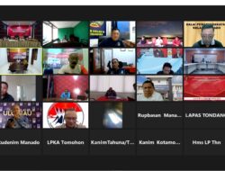Ikuti Rapat Capaian Kinerja Kalapas Lirung Hadir Lewat Zoom Meeting