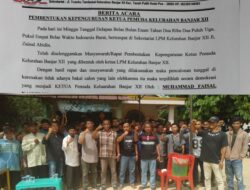 LPM Kel. Banjar XII  Laksanakan Pemilihan Ketua Pemuda .  M.Paisal Terpilih Secara Aklamasi 
