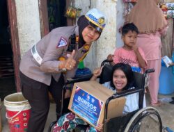 Memperingati Hari Lalu Lintas Bhayangkara ke-68 Tahun 2023. Sat lantas Polres Pelalawan Gelar Bhakti Sosial kepada masyarakat Penyandang Disabilitas.