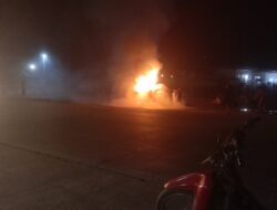 Satu Unit Mobil Avanza Hangus Terbakar di SPBU Palas