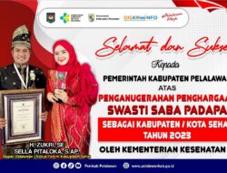 Bupati Pelalawan Terima Penghargaan Swasti Saba Kemenkes Tahun 2023
