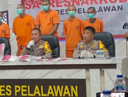 Polres Pelalawan Rilis Penangkapan Peredaran Narkotika di Kabupaten Pelalawan