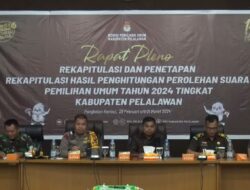 Pembukaan Rapat Pleno Rekapitulasi Hasil Rekapitulasi Perhitungan Perolehan Suara Pemilu 2024 Tingkat Kabupaten Pelalawan