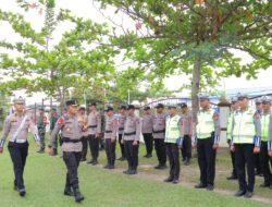 Kapolres Pelalawan AKBP Suwinto Pimpin Apel Operasi Keselamatan Lancang Kuning 2024.