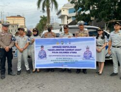 Ditlantas Polda Sulut Dan Jasa Raharja Bagi-Bagi Makanan Takjil Sambil Ajak Warga Tertib Berlalulintas