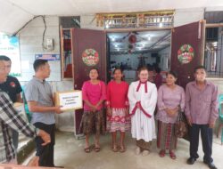Gelar Program Minggu Kasih, Sat Narkoba Polres Kuansing Kunjungi Jemaat Gereja HKBP