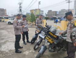 Polsek Kuantan Hilir Gelar Pengecekan Kebersihan Mako dan Ranmor Dinas Dalam Rangka HUT Bhayangkara ke-78 Tahun 2024