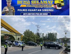 Sat Lantas Polres Kuansing Gelar Pengaturan dan Patroli Shalat Jumat di Masjid Agung