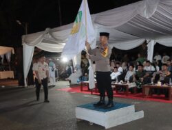 Personil Gabungan Polres Kuansing Amankan Pawai Malam Takbiran Hari Raya Idul Adha 1445 H/2024 M di Kabupaten Kuansing