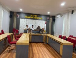 Polres Kuansing Ikuti Vidcon Anev Gangguan Kamtibmas Polda Riau Tahun 2024