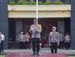 Kapolres Kuansing Pimpin Upacara Laporan Kenaikan Pangkat Personil Polres Kuansing Periode 1 Juli 2024