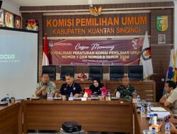 Polres Kuansing Menghadiri Coffee Morning Sosialisasi Peraturan KPU Nomor 07 dan Nomor 08 Tahun 2024