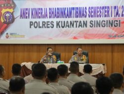 Polres Kuansing gelar Kegiatan Anev Kinerja Bhabinkamtibmas Semester I Ta. 2024