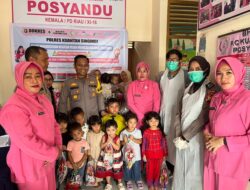 Polres Kuansing Gelar Kegiatan Vaksin Polio di Posyandu Kemala Bhayangkari Kuansing