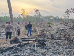 Wakil Pamatwil Polda Riau Lakukan Pengecekan Kesiapsiagaan Karhutla di Wilayah Polsek Kuantan Mudik