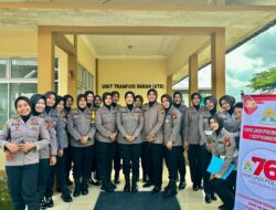 Polwan Polres Kuansing Gelar Kegiatan Donor Darah dalam Rangka Hari Jadi Polwan ke-76