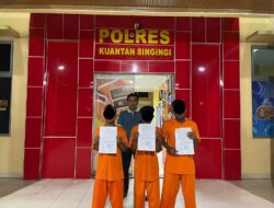 Tiga Pelaku Diamankan Sat Reskrim Polres Kuansing Dugaan Pengeroyokan di Taman Jalur Teluk Kuantan