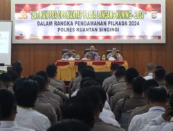 Kapolres Kuansing Pimpin Lat Pra Ops Mantap Praja Lancang Kuning 2024