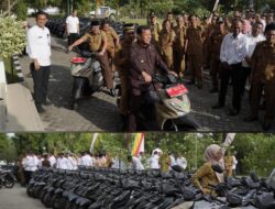 Bupati Kuansing Menyerahkan Kendaraan 108 Unit Roda Dua Untuk perangkat Desa