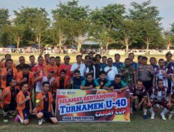 Disuguhi Laga Eksebisi, Bupati Pelalawan Buka Turnamen Camat Cup U-40 Pangkalan Kerinci