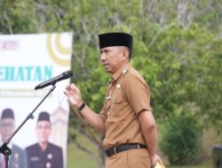 Pemkab Kuantan Singingi Upacara Memperingati Hari Kesehatan Nasional ke-60 dan dihadiri seluruh Aparatur Sipil Negara ASN dan Honorer