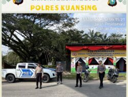 Pengamanan dan Pengaturan Lalu Lintas Polres Kuansing di Pos Pam Cerano Dalam Operasi Tertib Ramadhan Lancang Kuning 2025