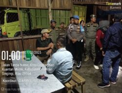 Polsek Kuantan Mudik Bersama Satpol PP dan TNI Razia Warung Remang-Remang Dalam Operasi Tertib Ramadan Lancang Kuning 2025