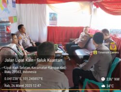Kapolres Kuansing Tinjau Pos Pelayanan Ops Ketupat Lancang Kuning 2025 di Desa Tanjung Pauh