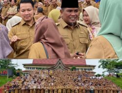 Pemkab Pelalawan Jadikan Momen Apel Perdana Pasca Liburan Idul Fitri Gelar Halal Bihalal