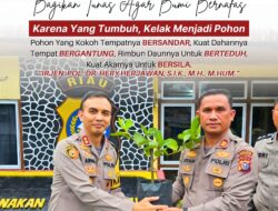 Kapolres Kuansing Beri Bibit Pohon Kepada Personel yang Berulang Tahun, Wujud Penghargaan dan Komitmen Penghijauan