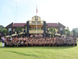Polres Kuansing Gelar Apel Pelepasan Peserta Jambore Karhutla Kabupaten Kuantan Singingi Tahun 2025
