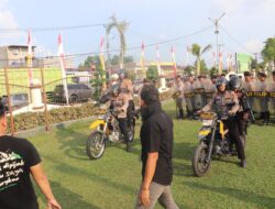 Latihan Dalmas Polres Pelalawan : Persiapan Pengamanan Unras Ditengah Masyarakat