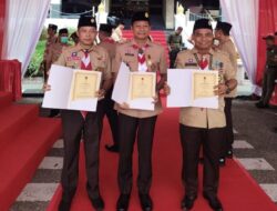 Kwartir Nasional Berikan Anugrah Lencana Karya Bhakti Kepada lima Kader Terbaik Kwarcab Pelalawan