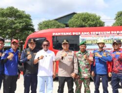 Pelepasan Tim Relawan Bantuan Bencana Alam Kabupaten Pelalawan 11 orang Personil Polres Pelalawan