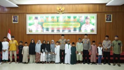 Kapolres Kuansing Buka Puasa Bersama Insan Pers dan Anak Yatim