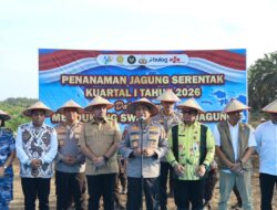 Kapolda Riau Melaksanaan Tanam Jagung Serentak 40 ha Via Zoom dengan Kapolri