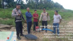 Pengaduan Melalui Call Center 110, Polres Kuansing Tertibkan Aktivitas PETI di Sungai Kuantan